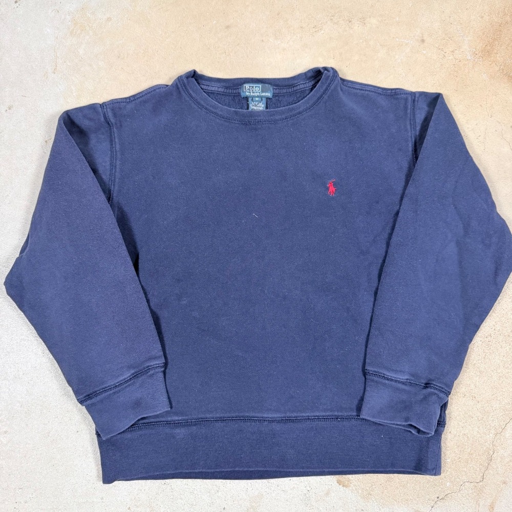 Kids Polo by Ralph Lauren Navy‎ Blue Crewneck Sweatshirt Size M